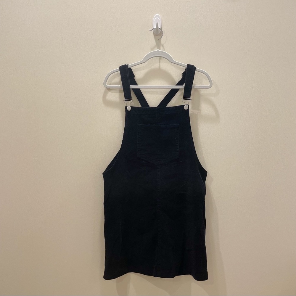 Altar’d State Black Corduroy Mini Overall Dress